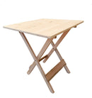 Conjunto Mesa Dobrável 70x70 de Madeira, 4 Cadeira - Cor: CRUA Natural