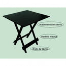 Conjunto Mesa Dobrável Dobrável 70x70, 4 Cadeiras Preto Estofado - LARANJA