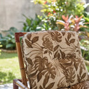 Conjunto Namoradeira, 2 Cadeiras Completo folhas verdes/Bege + 1 Mesa Centro + 4 Almofadas