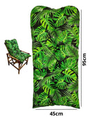 Conjunto Namoradeira, 2 Cadeiras Completo Folhas VERDE + 1 Mesa Centro + 4 Almofadas