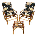 Conjunto Namoradeira, 2 Cadeiras Completo Rosa/BEGE + 1 Mesa Centro + 4 Almofadas