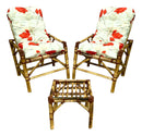 Conjunto Namoradeira, 2 Cadeiras Completo Rica + Mesa de Centro + Almofada